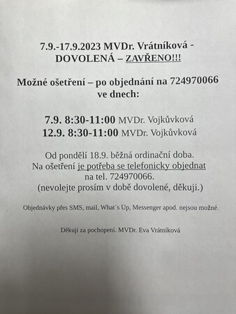 7.-17.9.2023 Dovolená