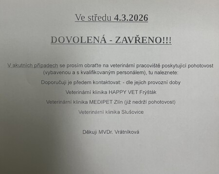 4.3.2026  DOVOLENÁ - ZAVŘENO!!!